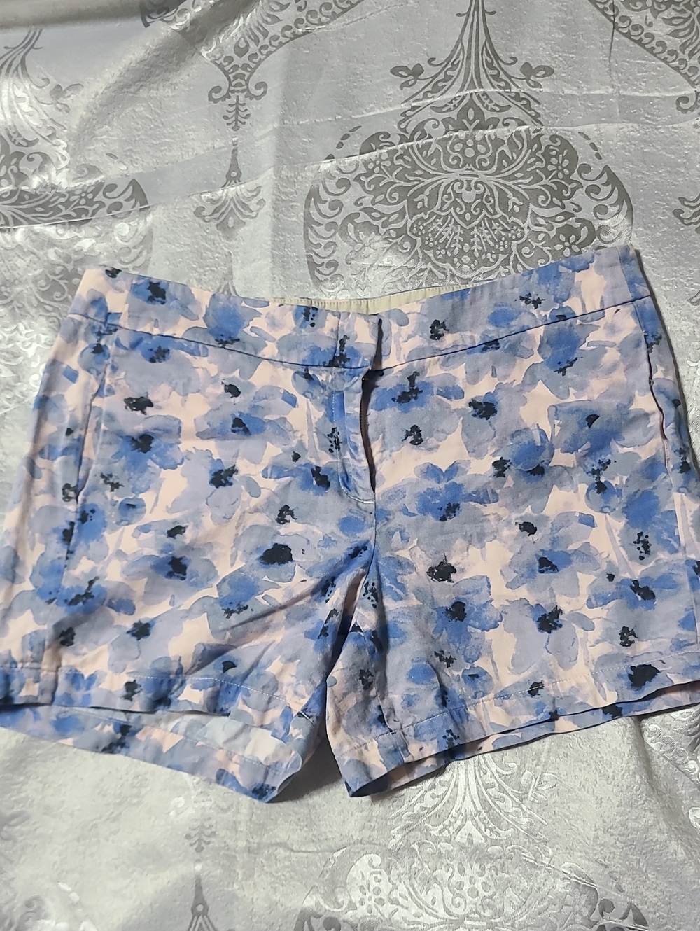 J. Crew Light Blue Floral Print  Shorts Size 8